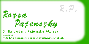 rozsa pajenszky business card